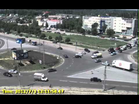 Двойная авария 3.07.12 на кольце 9мкр