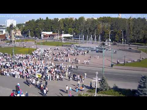 Празднование Дня государственного Флага РФ на площади Петра